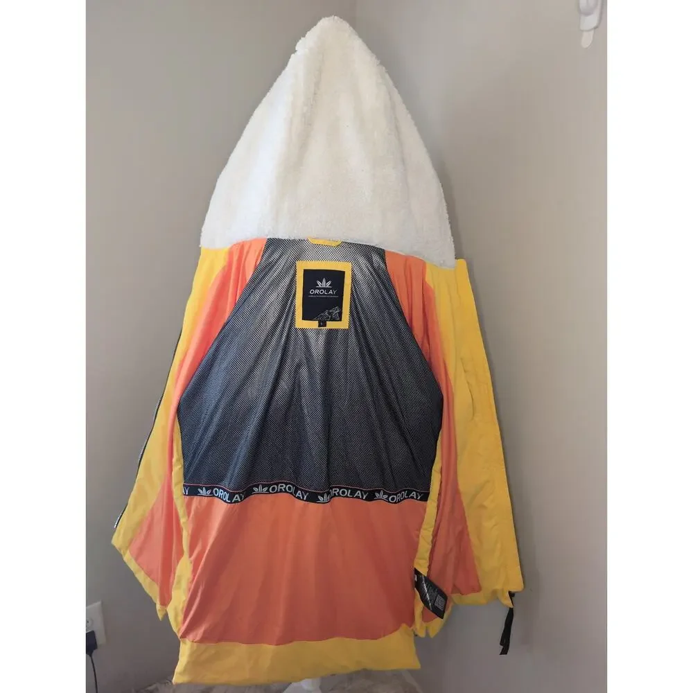 Orolay yellow outdoor puffer down insulated winter snow jacket Sm - Picture 10 of 14